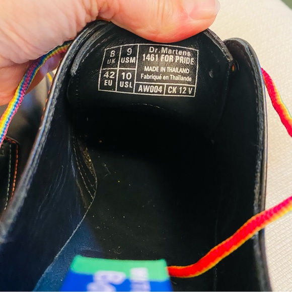 Dr Doc Martens PRIDE 1461 3 Eye Smooth Leather Oxford Shoe US M 9, L 10 - Picture 13 of 14